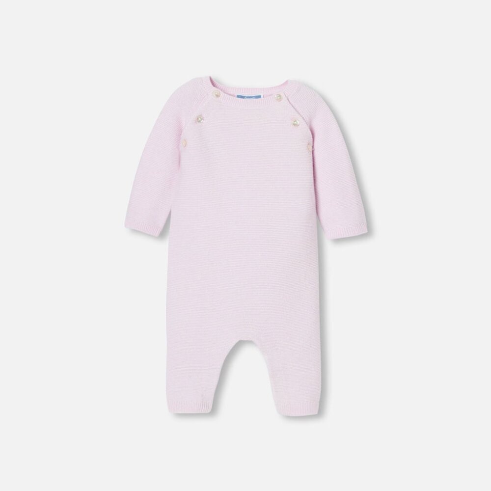 Jacadi Pale Pink Knit Jumpsuit